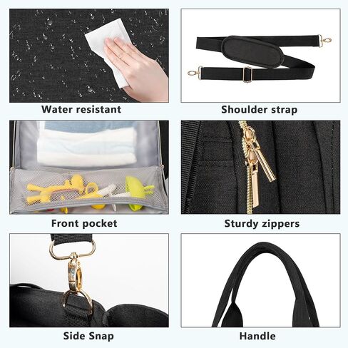 حقيبة مضخة الثدي من توريبيو لـ Spectra S1/S2، Medela، Rainyb، Elvie، Evenflo، حقيبة حمل الحفاضات للأمهات المرضعات مع حقيبة كمبيوتر محمول مقاس 15 بوصة ووسادة تغيير الحفاضات in Kuwait