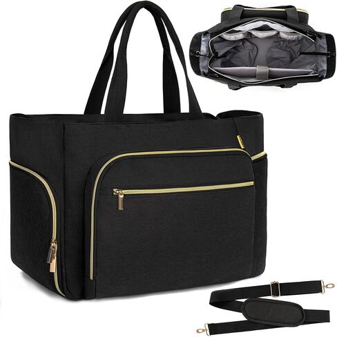 حقيبة مضخة الثدي من توريبيو لـ Spectra S1/S2، Medela، Rainyb، Elvie، Evenflo، حقيبة حمل الحفاضات للأمهات المرضعات مع حقيبة كمبيوتر محمول مقاس 15 بوصة ووسادة تغيير الحفاضات in Kuwait