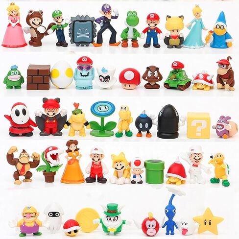 6 Pack Mario Movie Toys-(5 inch) Mario Bros Action Figures Princess Peach Toy -Mario Toys for Boys 4-6 in Saudi Arabia