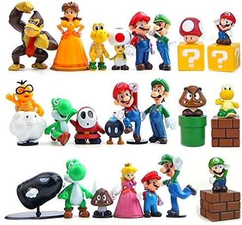 6 Pack Mario Movie Toys-(5 inch) Mario Bros Action Figures Princess Peach Toy -Mario Toys for Boys 4-6 in Saudi Arabia