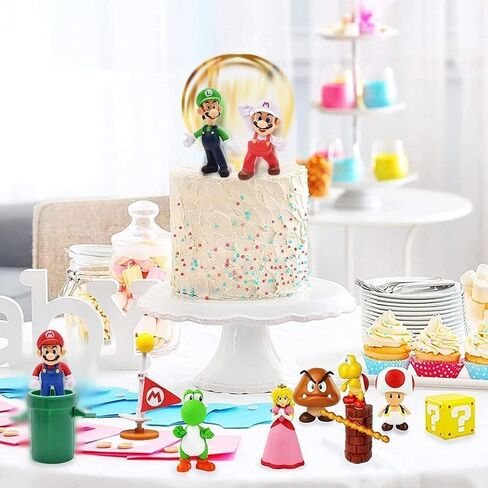 6 Pack Mario Movie Toys-(5 inch) Mario Bros Action Figures Princess Peach Toy -Mario Toys for Boys 4-6 in Saudi Arabia
