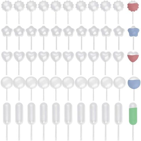 100 Pieces 4ml Cupcake Pipettes, Food Grade Plastic Disposable Pipettes Mini Liquid Injector (100-A) in Saudi Arabia