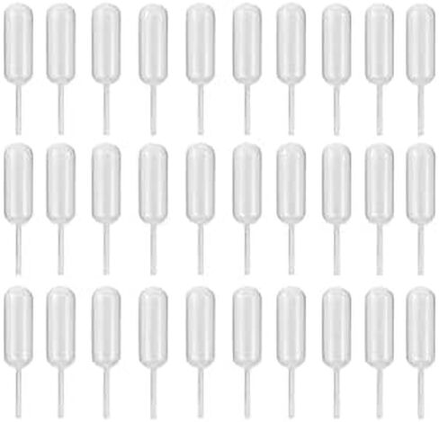 100 Pieces 4ml Cupcake Pipettes, Food Grade Plastic Disposable Pipettes Mini Liquid Injector (100-A) in Saudi Arabia