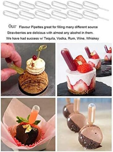 100 Pieces 4ml Cupcake Pipettes, Food Grade Plastic Disposable Pipettes Mini Liquid Injector (100-A) in Saudi Arabia