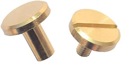 DGOL 12 Pairs Brass Backscrews with Hole Punch Golden Leather Fasteners Sturdy Binding Rivets Belt Strap Collar Back Screws Length (0.158 inch) in Saudi Arabia