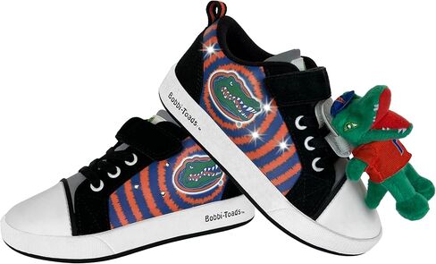 حذاء رياضي مضاء من جامعة Bobbi-Toads في فلوريدا مع التميمة ألبرت (طفل صغير/طفل صغير) باللونين الأزرق والبرتقالي in Kuwait