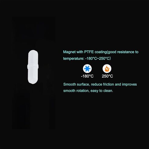 MECCANIXITY محرك مغناطيسي خلاط قضيب تحريك 25 مم (1 بوصة) × 7 مم مع شكل دائري PTFE طلاء مغناطيس أبيض للمختبر 10 قطعة in Kuwait