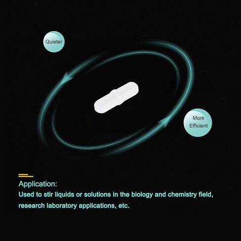 MECCANIXITY محرك مغناطيسي خلاط قضيب تحريك 25 مم (1 بوصة) × 7 مم مع شكل دائري PTFE طلاء مغناطيس أبيض للمختبر 10 قطعة in Kuwait