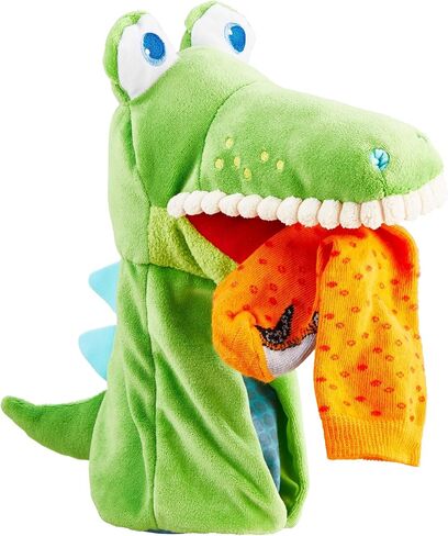 HABA Glove Puppet Eat it Up Croco - Hand Puppet with Belly Bag to Eat Small Objects in Saudi Arabia