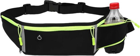 3 Pocket Adjustable Slim Running Belt Fanny Pack, Reflective Runner Belt No Bounce Outdoor Waterproof Waist Pack for Running Sports Hiking Traveling Phone Holder(With Mesh Bag) in Saudi Arabia