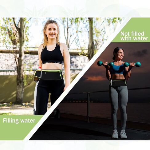 3 Pocket Adjustable Slim Running Belt Fanny Pack, Reflective Runner Belt No Bounce Outdoor Waterproof Waist Pack for Running Sports Hiking Traveling Phone Holder(With Mesh Bag) in Saudi Arabia