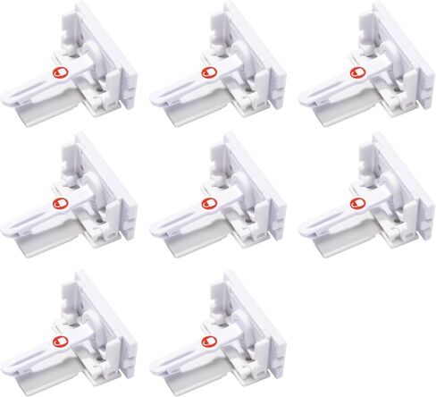 Safety 1st - Secure-to-Explore Adhesive Cabinet Locks Baby Proofing, Child Locks for Cabinets and Drawers (4 Locks), White in Saudi Arabia