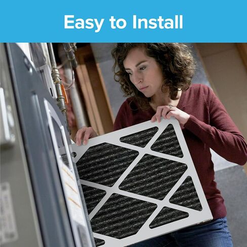 Filtrete 20x25x1 Air Filter, MPR 1200, MERV 11, Allergen Defense Odor Reduction 3-Month Pleated 1-Inch Air Filters, 2 Filters, Black in Saudi Arabia