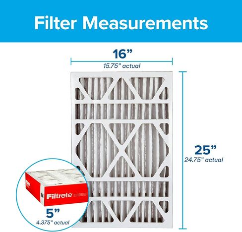 Filtrete 16x25x5 Air Filter, MPR 1000, MERV 11, Micro Allergen Defense 12-Month Pleated 5-Inch Air Filters, 2 Filters in Saudi Arabia