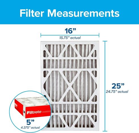 Filtrete 16x25x5 Air Filter, MPR 1000, MERV 11, Micro Allergen Defense 12-Month Pleated 5-Inch Air Filters, 2 Filters in Saudi Arabia