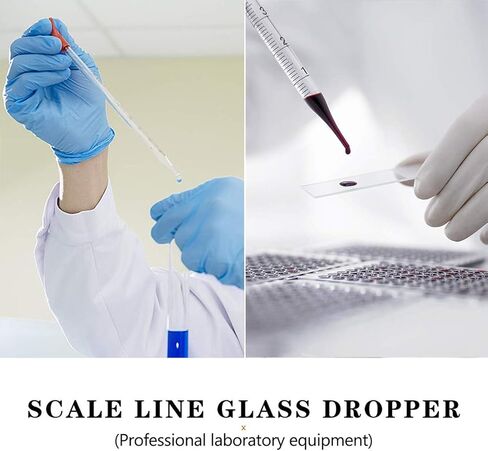 ماصات زجاجية، ZEEROQOLAB 6 قطع ماصات مختبرية زجاجية متدرجة 0.5 مل، 1 مل، 2 مل، 3 مل، 5 مل، 10 مل، مع قطعتين من أسطوانة زجاجية متدرجة 5 مل، 10 مل، قطعتين فرشاة قطارة وقطعتين من عصي التقليب الزجاجية in Kuwait