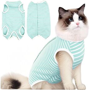 Cat Recovery Suit for Male and Female Surgical Post Surgery Soft Surgery Recovery Suit Onesie for Cats,E-Collar Alternative Anti-Licking Outfit Pet Surgical Recovery Pajama Suits in Kuwait
