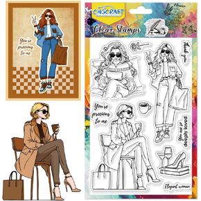 CHGCRAFT Waves Clear Stamp Transparent Handicraft Stamps Silicone Clear Stamp Seals for DIY Scrapbooking Photo Album Decorative Cards Making, 6.3x4.3inch in Saudi Arabia