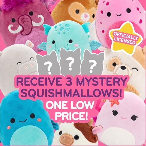 Squishmallows 5-Inch Mini Plush 5-Pack - Snuggle Collection- All Different, Official Jazwares Plush- Collectible Squishy Soft Stuffed Animals Toy- Add to Your Squad- Gift for Kids, Girls & Boys in Saudi Arabia