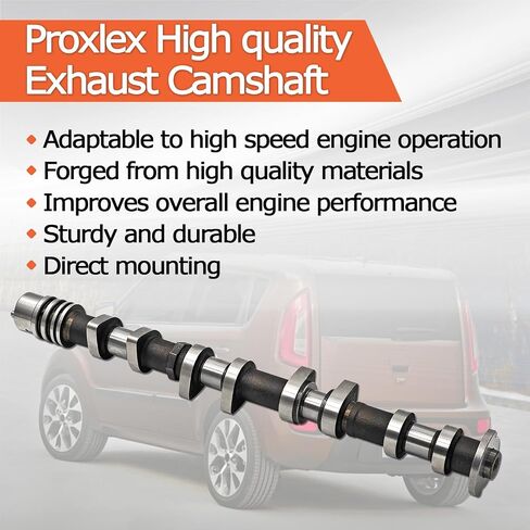 Exhaust Camshaft Fit for Hyundai Accent 1.6L 2011-2017 for Veloster 2011-2014 for Kia Rio 1.6L 2012-2017 for Kia Soul 2012-2013 Replaces# 242002B665 242002B600 in Saudi Arabia
