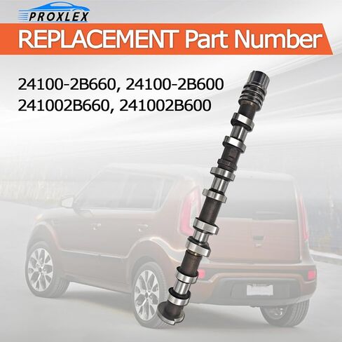 Exhaust Camshaft Fit for Hyundai Accent 1.6L 2011-2017 for Veloster 2011-2014 for Kia Rio 1.6L 2012-2017 for Kia Soul 2012-2013 Replaces# 242002B665 242002B600 in Saudi Arabia