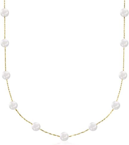 Ross-Simons 6-6.5mm Cultured Pearl Station Necklace in Kuwait
