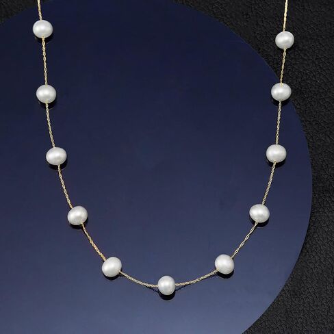 Ross-Simons 6-6.5mm Cultured Pearl Station Necklace in Kuwait