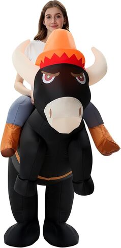 Cinco De Mayo Adult Inflatable Donkey Costume with Sombreros Riding on Donkey Outfit for Mexican Fiesta Taco Luau Party Halloween in Saudi Arabia