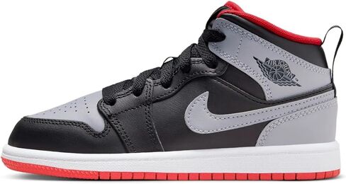 Jordan 1 Mid Little Kids' Shoes (DQ8424-061, Black/Gym Red/White) Size 13 in Saudi Arabia
