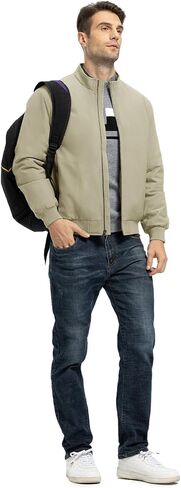 TBMPOY Men's Winter Lightweight Bomber Jackets Water Resistant Fall Casual Windbreakers Quilted Full Zip Windproof Work Coats in Saudi Arabia