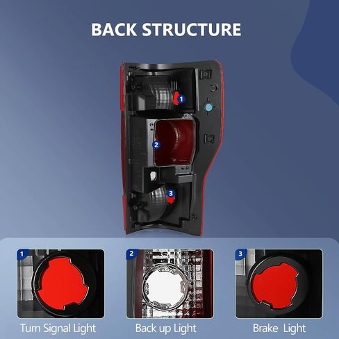 ECCPP Tail Light Assembly for Ford Explorer 2016-2019 Side Prastenger (عدسة حمراء الإسكان السوداء) in Kuwait