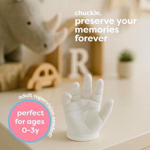 Chuckle - Baby Handprint & Footprint Casting Kit, 3D Moulding Gift Set, Memories, Keepsakes, for Kids or Newborn, Baby Shower Presents in Kuwait