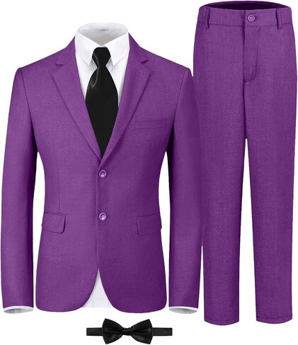 Boys Formal Suit Set Kids 5 Piece Suit Jacket Pants Set with Dress Shirt and Tie Prom Wedding Tuxedo Suits in Kuwait