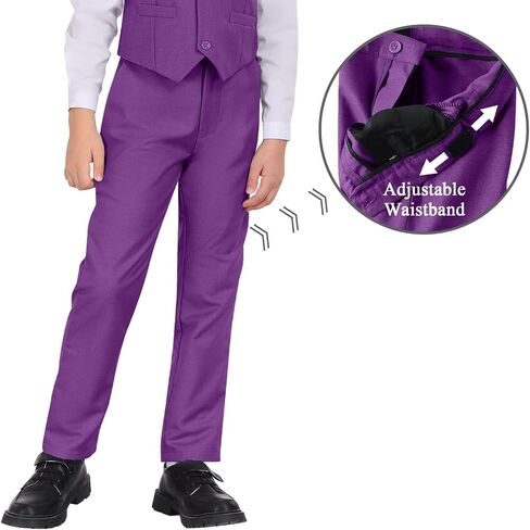 Boys Formal Suit Set Kids 5 Piece Suit Jacket Pants Set with Dress Shirt and Tie Prom Wedding Tuxedo Suits in Kuwait