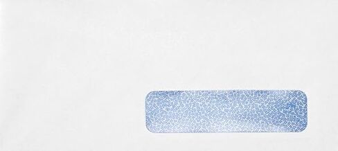 Luxpaper #10 أعمال مزدوجة النافذة الأظرف | لون الأمن | 4 1/8 "x 9 1/2" | أبيض | 24 رطل. نص | 250 كتي in Kuwait