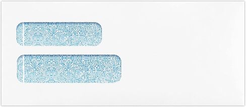 Luxpaper #10 أعمال مزدوجة النافذة الأظرف | لون الأمن | 4 1/8 "x 9 1/2" | أبيض | 24 رطل. نص | 250 كتي in Kuwait