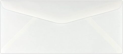 Luxpaper #10 أعمال مزدوجة النافذة الأظرف | لون الأمن | 4 1/8 "x 9 1/2" | أبيض | 24 رطل. نص | 250 كتي in Kuwait