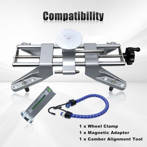 RULLINE 2 Sets Wheel Clamp & Magnetic Adapter Wheel Alignment Tool for Precise Camber Caster Gauges Compatible with 11-25" Rims Camber Alignment Tool Universal Tire Repair Tool in Kuwait