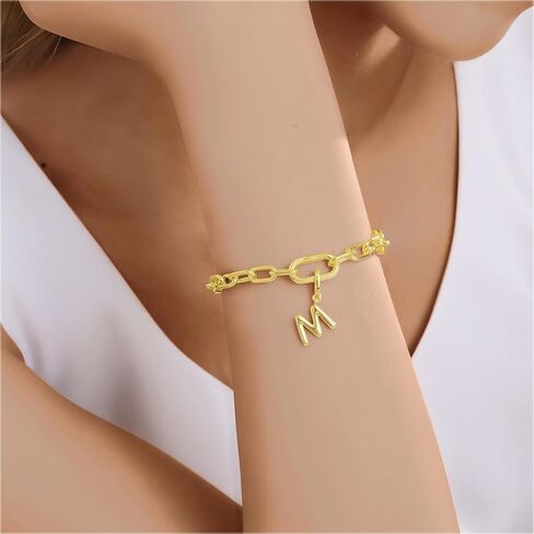 OVRUNS Initial Charm for Women,Letter Bracelet Necklace Charms Alphabet Pendant Charms With Clasp in Kuwait