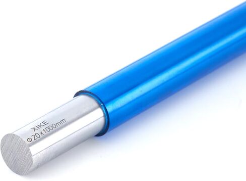 XiKe 1 قطعة 20 مللي متر × 400 مللي متر علبة قضيب فولاذي مقسى مطلي بالكروم قضبان الحركة الخطية عمود قضيب السكك الحديدية الخطية-تسامح متري H8 in Kuwait