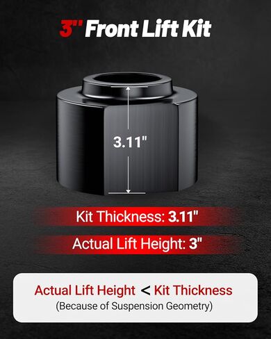 EVIL ENERGY 2" Front Leveling Lift Kit Compatible with 1981-1996 F150 2WD, 1999-2020 F250 F350 Super Duty 2WD, 2000-2005 Excursion 2WD, 2 inch Strut Spring Spacers with 3/4" Stud Extenders Black in Kuwait