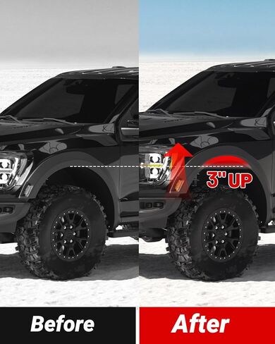 EVIL ENERGY 2" Front Leveling Lift Kit Compatible with 1981-1996 F150 2WD, 1999-2020 F250 F350 Super Duty 2WD, 2000-2005 Excursion 2WD, 2 inch Strut Spring Spacers with 3/4" Stud Extenders Black in Kuwait