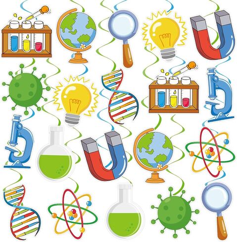 40Pcs Birthday Hanging Swirl Decorations, Colorful Cupcake Balloons Hat Sign Swirl Decor Happy Birthday Hanging Ornaments for Boy Girl Kid Party Supplies in Kuwait