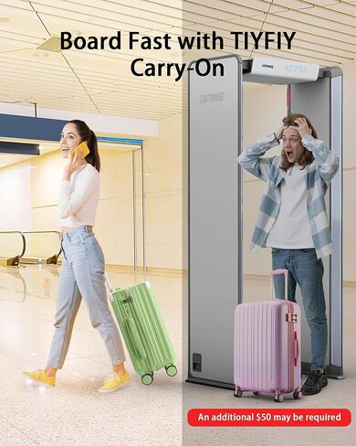 20in carry on luggage with 360° Spinner Wheel airline approved TSA lock luggage case with Cup Holder USB Port travel suitcases with wheels lightweight PC Material (Blue) in Saudi Arabia