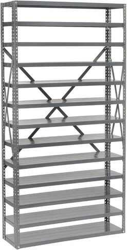 Global Industrial 13 رف الصلب رفوف مع (72) 4 بوصة صناديق الجرف البلاستيكية ، الأزرق ، 36x12x72 in Kuwait