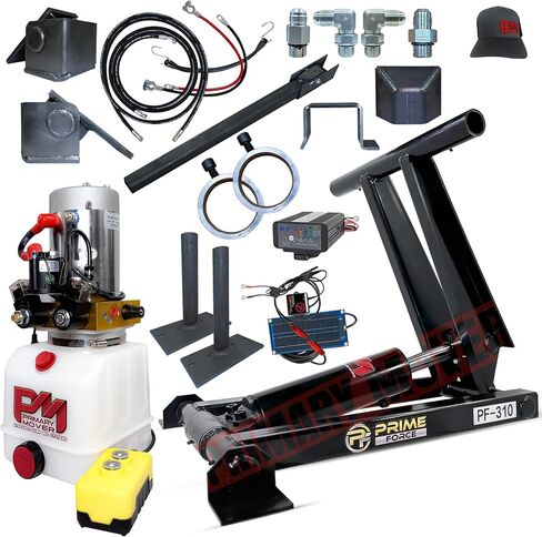 3 Ton (PF-310) Dump Trailer Hydraulic Scissor Hoist Kit (6,000 lb) | Standard Kit | Hydraulic Dump Bed Kit with 12VDC Hydraulic Pump (PF-310-K) in Saudi Arabia