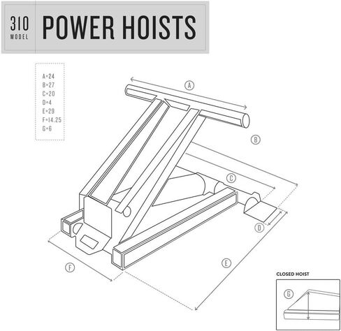 3 Ton (PF-310) Dump Trailer Hydraulic Scissor Hoist Kit (6,000 lb) | Standard Kit | Hydraulic Dump Bed Kit with 12VDC Hydraulic Pump (PF-310-K) in Saudi Arabia