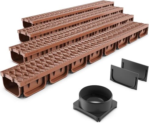 Vodaland - نظام استنزاف خندق 4 بوصة مع صر - Terracotta - سهل 2 (1) in Kuwait