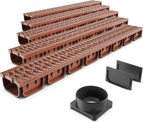 Vodaland - نظام استنزاف خندق 4 بوصة مع صر - Terracotta - سهل 2 (1) in Kuwait