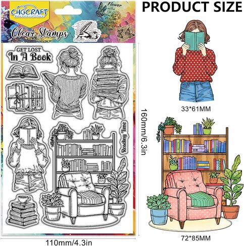 CHGCRAFT Waves Clear Stamp Transparent Handicraft Stamps Silicone Clear Stamp Seals for DIY Scrapbooking Photo Album Decorative Cards Making, 6.3x4.3inch in Saudi Arabia